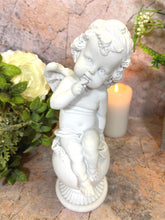 Load image into Gallery viewer, Guardian Angel Cherub Resin Ornament | Angelic Home Decor, Symbol of Protection and Love | 23 cm x 9 cm-OsirisTradingUK
