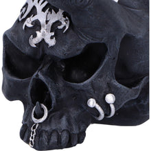 Charger l&#39;image dans la galerie, Gothic Skull Horns Ornament | Rock Band Hand Gesture Statue | 17.5cm Hand-Painted Resin Collectible
