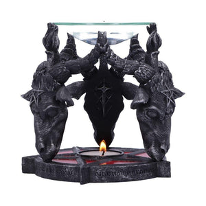 Witchcraft Ritual Oil Burner - Baphomet Gothic Altar Decor Occult Ornament