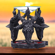 Laden Sie das Bild in den Galerie-Viewer, Witchcraft Ritual Oil Burner - Baphomet Gothic Altar Decor Occult Ornament
