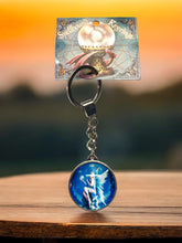 Load image into Gallery viewer, Set of 3 Anne Stokes Stargazer Fairy Keyrings – Mystical Fantasy Art Keychains
