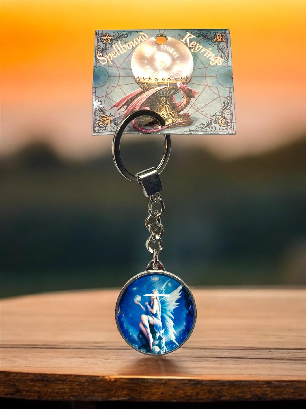 Set of 3 Anne Stokes Stargazer Fairy Keyrings – Mystical Fantasy Art Keychains