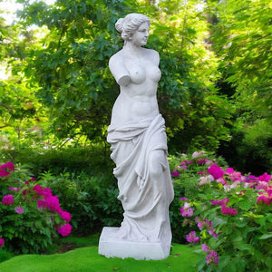 Italian-Inspired Venus Sculpture - Stone-Effect Garden Art for Outdoor Elegance