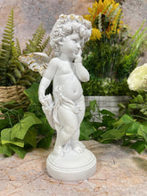 Load image into Gallery viewer, Exquisite Cherub Sculpture with Gold Headdress and Resin Wings Angel Statue-OsirisTradingUK
