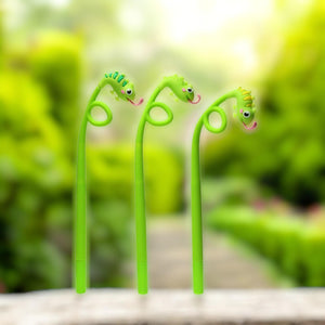 Quirky Chameleon Pen with Fine Tip - Black Ink - Perfect Gift or School Supply