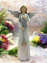 Load image into Gallery viewer, Angel Holding Star Christmas Ornament Resin Figure Festive Home Decor Celestial Holiday Accent Spirit of the Season 20x12 cm-OsirisTradingUK
