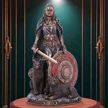 Load image into Gallery viewer, Freya Goddess Figurine Norse Warrior Deity Statue Pagan Mythology Love &amp; War

