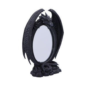 Gothic Dragon Mirror Fantasy Home Decor Figurine Halloween Spooky Free Standing Gift