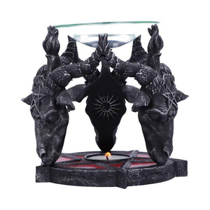 Witchcraft Ritual Oil Burner - Baphomet Gothic Altar Decor Occult Ornament