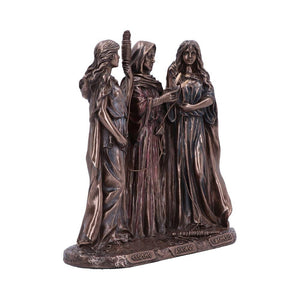 The Three Fates of Destiny Bronze Figurine 19cm – Mythological Resin Ornament