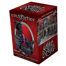 Load image into Gallery viewer, Gothic Curious Cauldron Figurine Cult Cuties Cats Brewing Magic Occult Ornament

