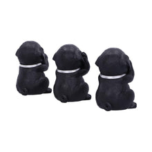 Load image into Gallery viewer, Black Labrador Puppies Three Wise Dog Figurines Pet Decor See No Evil ornament

