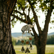 Load image into Gallery viewer, Ethnic Elephant Wind Chime | Spiritual Rudraksha Beads | Meditation Garden | Harmonious Bells | Cultural Home Accent | Feng Shui Balancing-OsirisTradingUK
