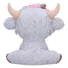 Load image into Gallery viewer, Moo Crew Magnolia Grey Flower Cow Figurine Ornament Cute Farmhouse Decor
