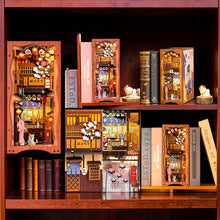 Load image into Gallery viewer, DIY Book Nook Japanese Street Miniature Sakura Lantern Diorama Craft Kit Gift
