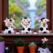 Load image into Gallery viewer, Three Wise Cows Figurine Set See No Hear No Speak No Evil Farm Yard Ornaments
