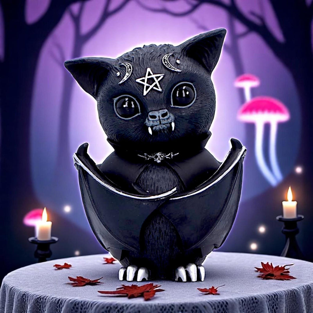 Beelzebat Gothic Bat Figurine Adorable Occult Vampire Wiccan Collectible Alter Gift