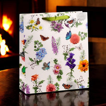 Load image into Gallery viewer, 5x Extra Large Gift Bags - Butterfly Meadows Nature Design with Handles &amp; Tag

