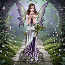 Laden Sie das Bild in den Galerie-Viewer, Mystical Fairy Dragon Ornament 49cm Enchanted Gothic Sorceress Collectible Decor
