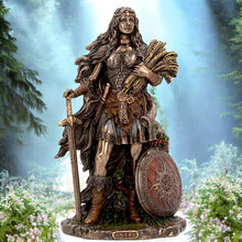 Load image into Gallery viewer, Sif Norse Goddess Bronze Figurine Mythological Viking Earth Mother Statue Decor
