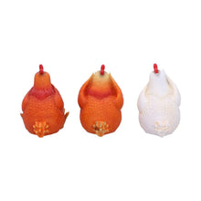 Load image into Gallery viewer, Three Wise Hens Figurines See No, Hear No, Speak No Evil Farmyard Art Decor
