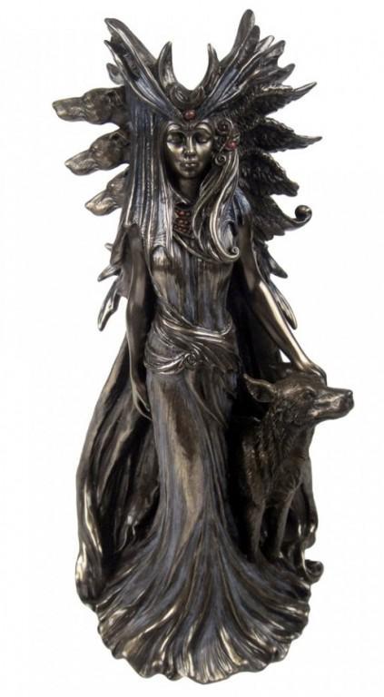 Greek Goddess 'Hekate' Goddess of Magic Figurine Bronze Hecate Statue Ornament