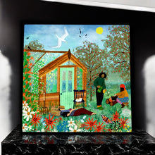 Load image into Gallery viewer, The Greenhouse People Ceramic Wall Tile 20x20 cm - Angela Holland Art Decor - Nature Garden Theme - Ready to Hang
