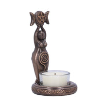 Load image into Gallery viewer, Triple Goddess Tealight Holder Wiccan Altar Decor Pagan Spiritual Alter ornament Statue
