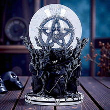 Load image into Gallery viewer, Cult Cuties Snow Globe Gothic Cat Witch Pentagram Occult Ornament Collectibles
