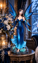 Charger l'image dans la galerie, Midnight Blue Crystal Fairy Figurine 46cm Gothic Fantasy Statue Ornament Decor
