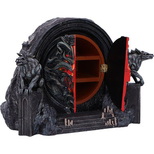 Diablo IV Hell's Gate Box Gothic Fantasy Storage with Wolves and Red Glowing Door