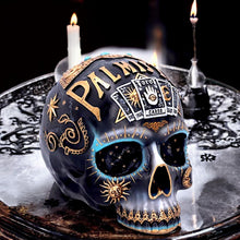 Load image into Gallery viewer, Destiny Palmistry Skull 18cm | Mystical Occult Decor | Resin Palmistry Head | Exclusive Design
