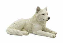 Load image into Gallery viewer, White Wolf Statue Arctic Figurine Wildlife Ornament Animal Collectible Decor
