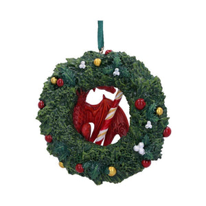 Anne Stokes Sweet Tooth Hanging Dragon Christmas Ornament 9cm  Gothic Fantasy Resin Decoration
