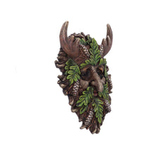 Load image into Gallery viewer, Autumn Horned Forest Spirit Ornament Woodland Pagan Plaque Wiccan Decor
