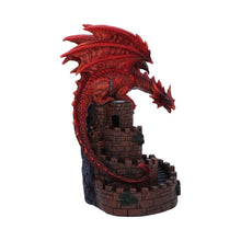 Load image into Gallery viewer, Fire Dragon Tower Burner Backflow Incense Holder Fantasy Gothic Statue Decor
