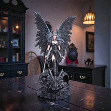 Load image into Gallery viewer, Dark Angel Fairy Statue Dragon Companion Gothic Ornament Fantasy Display Collectible
