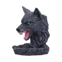 Laden Sie das Bild in den Galerie-Viewer, Dark Wolf Head Backflow Incense Burner | Hand-Painted Resin Aromatherapy Ornament 11.5cm
