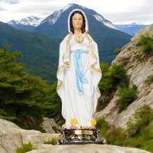 Load image into Gallery viewer, Beautifully Crafted Our Lady of Lourdes 20cm Resin Figurine Statue Religious Decor, Catholic Devotion, Blessed Virgin Mary Collectible
