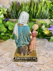 Saint Anne and Child Resin Figurine, Religious Statue, Patron Saint Decor, Inspirational Christian Art, Hand-Painted Family Sculpture-OsirisTradingUK