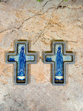 Load image into Gallery viewer, Pair of Ceramic &quot;Our Lady of Fatima&quot; Fridge Magnets | Spiritual Kitchen Decor | 9.5 x 6.8 cm | Faithful Home Accessory-OsirisTradingUK
