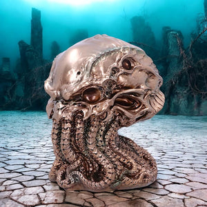 Bronze Cthulhu Skull Figurine  James Ryman 20cm  Resin Artwork Inspired by Cthulhu