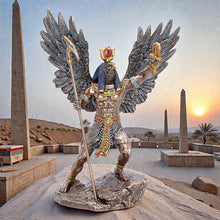 Laden Sie das Bild in den Galerie-Viewer, Ra Egyptian Sun God Statue Figurine Ornament Sculpture Winged Deity Mythology Decor

