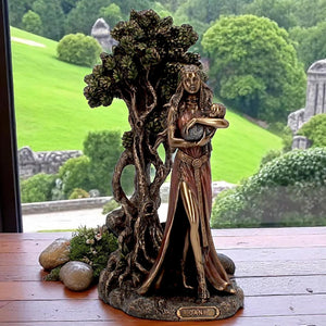 Gaelic Danu Pagan Deity Statue Earth Mother Figurine Celtic Tree Goddess Gaia