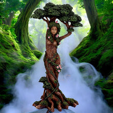 Load image into Gallery viewer, Mother Nature Female Tree Spirit Woodland Figurine Ornament Pagan Statue Art
