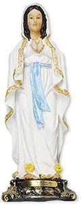 Beautifully Crafted Our Lady of Lourdes 20cm Resin Figurine Statue Religious Decor, Catholic Devotion, Blessed Virgin Mary Collectible