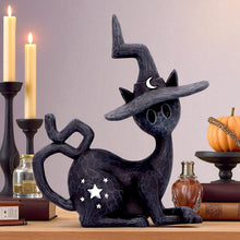 Load image into Gallery viewer, Gothic Wiccan Witchcraft Black Cat Figurine Mystical Spell Familiar Statue Decor
