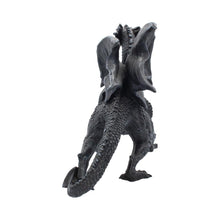 Laden Sie das Bild in den Galerie-Viewer, Dragon Watcher Obsidian Statue Dark Fantasy Decor Gothic Collectible Figurine Art
