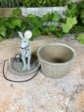 Load image into Gallery viewer, Cheeky &amp; Charming Hilarious Mouse on Resin Bucket Lid Garden Ornament-OsirisTradingUK
