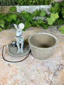Cheeky & Charming Hilarious Mouse on Resin Bucket Lid Garden Ornament-OsirisTradingUK